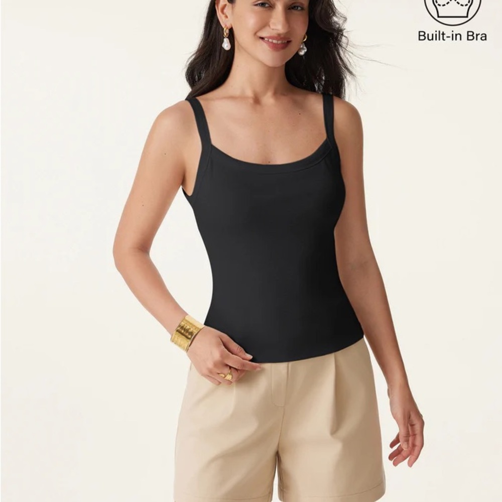 OGL Black Built-In Bra Camisole